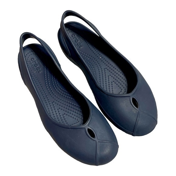 Blue Crocs Sling backs/Flats size 7 - Picture 1 of 2